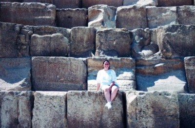 Michelle on the Pyramid of Khufu