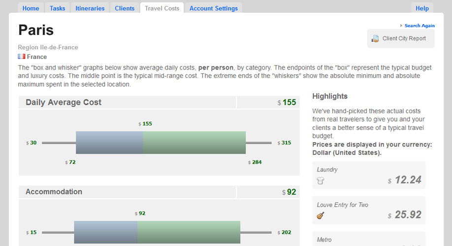 Travel Cost Research