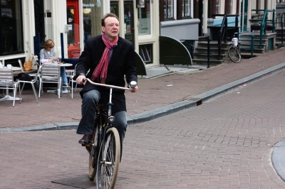 Commuter on a Bike, Amsterdam