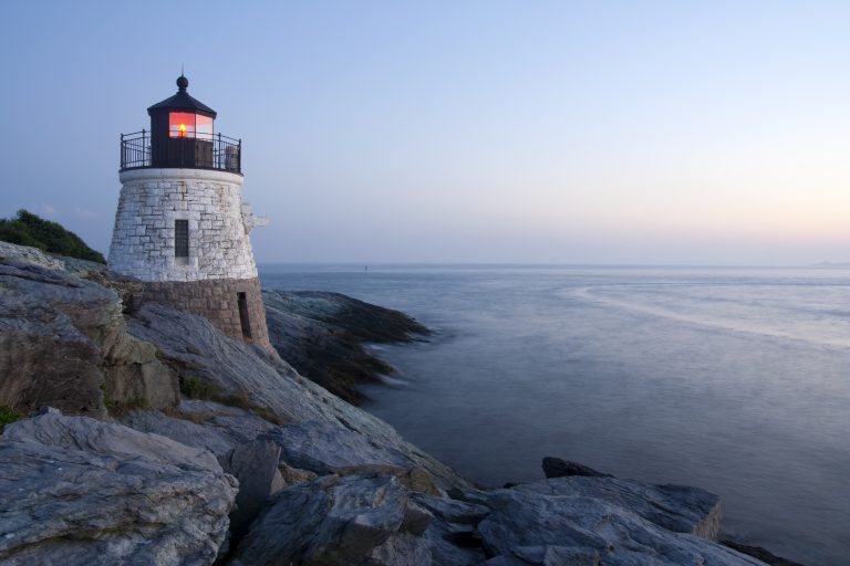 Castle Hill Lighthouse in Newport, Rhode Island