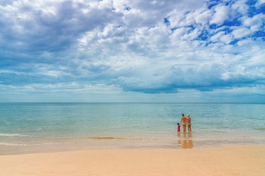 Family at the beach