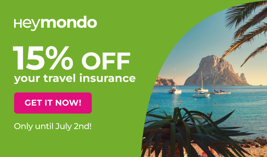 510x300 1x2 Bonus 15% Discount - Heymondo Travel Insurance
