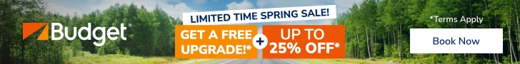 Budget Car Rental discount banner