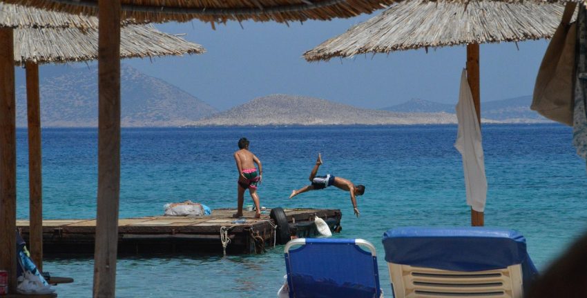 chalki, beach, kania, greece, boys, diving, gorgeous place, sun, blue, water, sea, coast, day, greek, island, mediterranean, halki, outdoors, seaside, bay, emborio, coastline, shore, small, chalky, landscape, sky, rocky, exterior