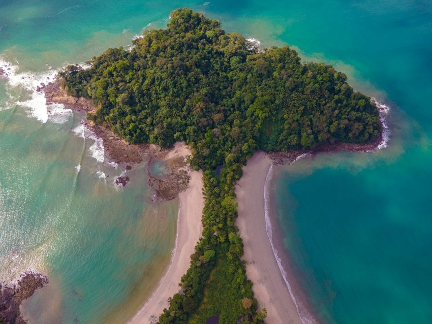 aerial view of green trees near body of water during daytime, Manuel Antonio, Costa Rica