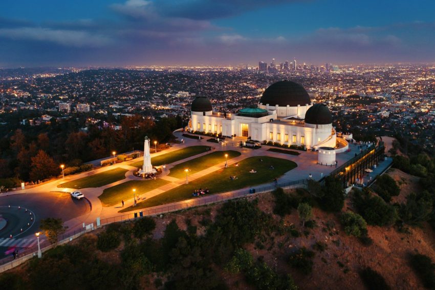 white dome building near green trees during daytime, Griffith Observatory, Los Angeles, California