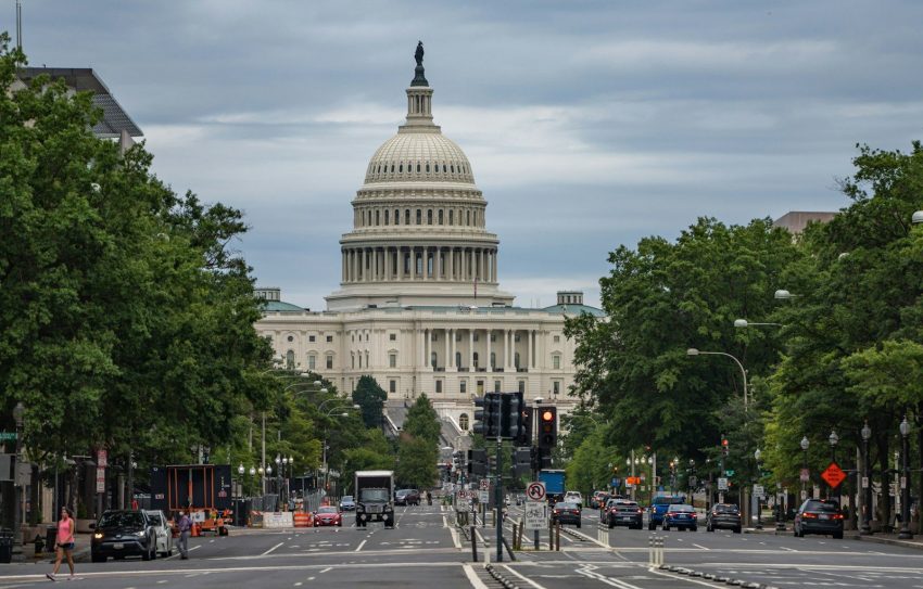 people walking on pedestrian lane near white concrete building during daytime, Washington, D.C.