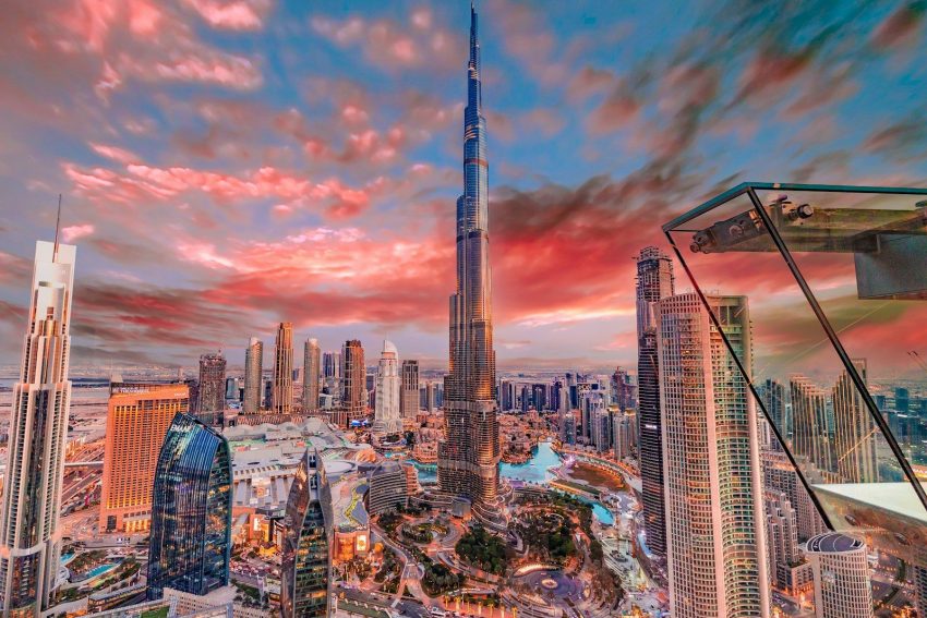 a view of a city with a lot of tall buildings, Dubai