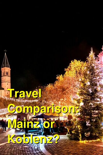 Mainz vs. Koblenz Travel Comparison