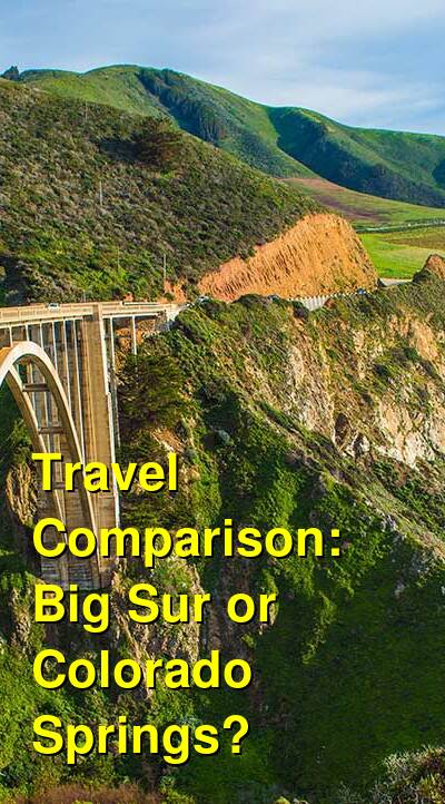 Big Sur vs. Colorado Springs Travel Comparison