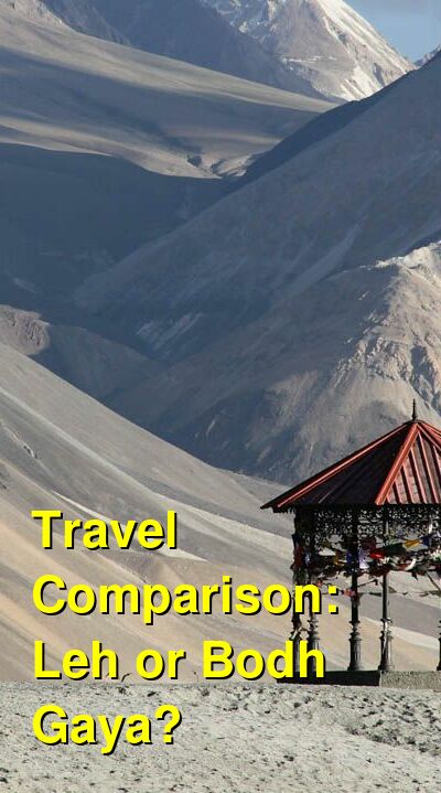 Leh vs. Bodh Gaya Travel Comparison