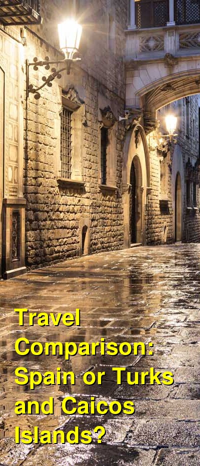 Spain vs. Turks and Caicos Travel Comparison