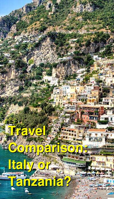 Italy vs. Tanzania Travel Comparison