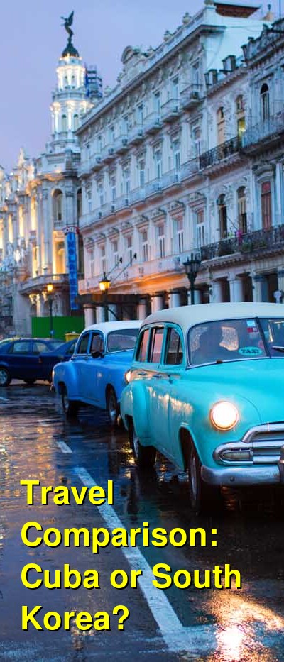 Cuba vs. South Korea Travel Comparison